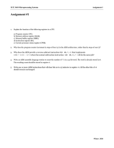 ECE 3610 Assignment 1: Microprocessing Systems Questions