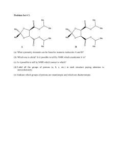 Problem Set 3: Molecular Symmetry & NMR