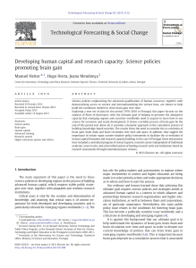 Science Policies and Brain Gain: Human Capital Development in Portugal
