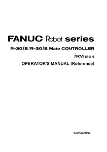 FANUC R-30iB/R-30iB Mate iRVision Operator's Manual