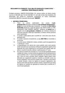 Regulamento da Promo&ccedil;&atilde;o UNINTER P&oacute;s-Gradua&ccedil;&atilde;o