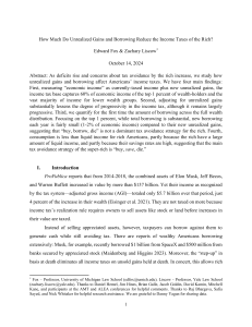 Unrealized Gains and Borrowing Impact on Rich's Income Taxes