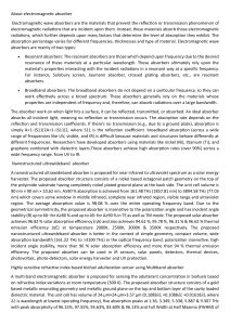 Electromagnetic Absorbers: Types, Applications, and Advanced Designs
