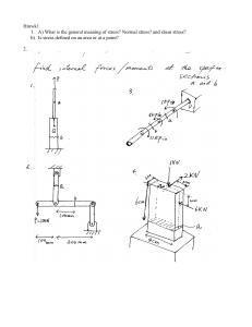 Engineering Mechanics Homework 1: Stress Concepts