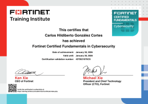 Fortinet Certified Fundamentals in Cybersecurity Certificate
