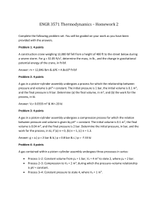 ENGR 3571 Thermodynamics Homework 2 Problems