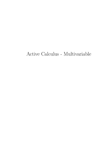 Active Calculus - Multivariable Textbook