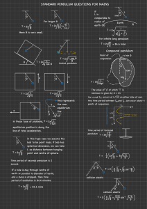 Standard Pendulum Questions for Mains Physics Study Guide