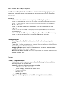 Nurse Teaching Plan: Ectopic Pregnancy