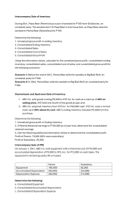 Accounting Consolidation Problems