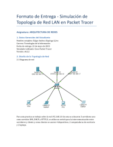 Simulaci&oacute;n de Topolog&iacute;a de Red LAN en Packet Tracer