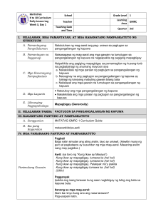 Grade 1 GMRC Lesson Plan: Generosity
