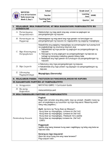 Grade 1 GMRC Lesson Plan: Mapagbigay (Generosity)