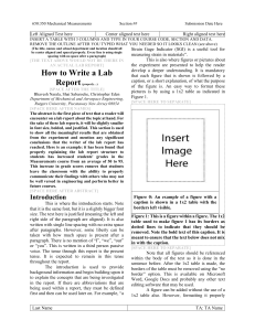How to Write a Lab Report: A Guide for Mechanical Measurements