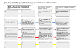 Interprofessional Collaboration Worksheet: Joe's Case Study
