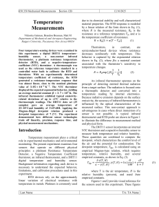 Temperature Measurements: Sensor Comparison in Mechanical Engineering