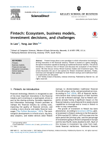 Fintech: Ecosystem, Business Models, and Challenges