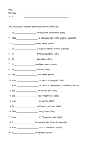 Exercices de conjugaison des verbes en fran&ccedil;ais