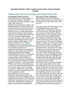 Baldrige Criteria: 30 Years of Evolution = Revolutionary Change