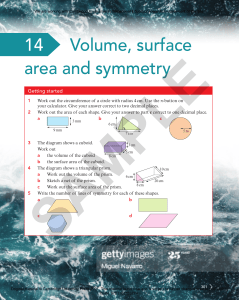 Volume, Surface Area & Symmetry: Math Workbook