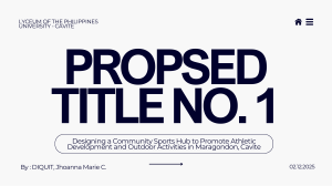 Community Sports Hub Design for Maragondon, Cavite