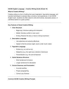IGCSE English Creative Writing Guide (Grade 10)