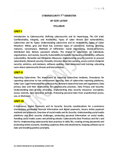 Cybersecurity 7th Semester Syllabus by Sofi Lateef