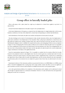 Group Effect in Laterally Loaded Pile Foundations