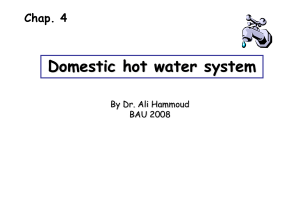 Domestic Hot Water System: Pipe Sizing, Boilers, & Insulation