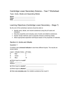 Cambridge Lower Secondary Science Worksheet