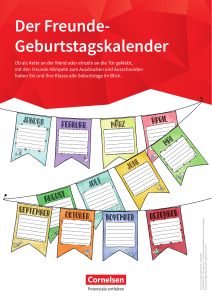 Friends' Birthday Calendar for the Classroom
