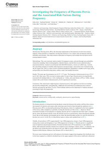 Frequency and Risk Factors of Placenta Previa in Pregnancy