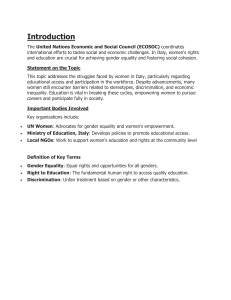 Women's Rights and Education in Italy: ECOSOC Report