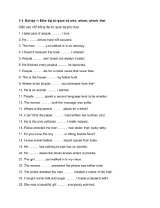 Relative Pronoun Exercises