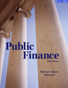 Public Finance Textbook by Rosen & Gayer 10th Edition