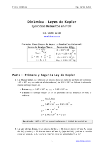 Ejercicios Resueltos de Leyes de Kepler y Gravitaci&oacute;n