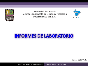 Informes de Laboratorio - Laboratorio de F&iacute;sica I