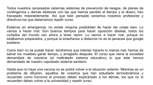 Plan de contingencia educativa durante la pandemia