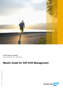Master Guide for SAP EHS Management 6.0.7