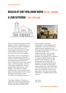Basilica of Sant'Apollinare Nuovo & Laon Cathedral: A Comparative Essay