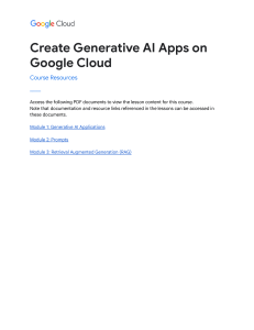 Create Generative AI Apps on Google Cloud
