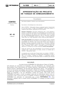 Norma Petrobras N-1958: Apresenta&ccedil;&atilde;o de Projeto de Tanque de Armazenamento