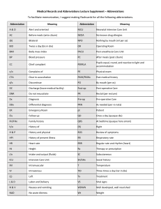 Medical Abbreviations Study Guide