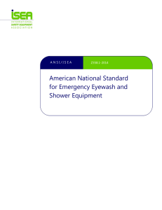ANSI/ISEA Z358.1-2014 Emergency Eyewash & Shower Standard