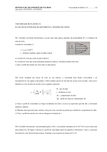 Problemas de Viscosidade de Fluidos