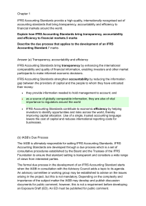 IFRS Accounting Standards: Transparency & Due Process