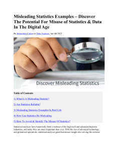 Misleading Statistics Examples: How Data Can Be Deceptive