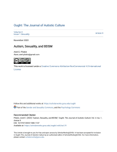 Autism, Sexuality, and BDSM: Academic Research