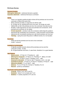 Phil Exam Review: Argument Analysis & Fallacies