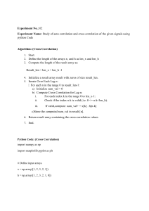 Experiment 02: Cross & Auto Correlation with Python